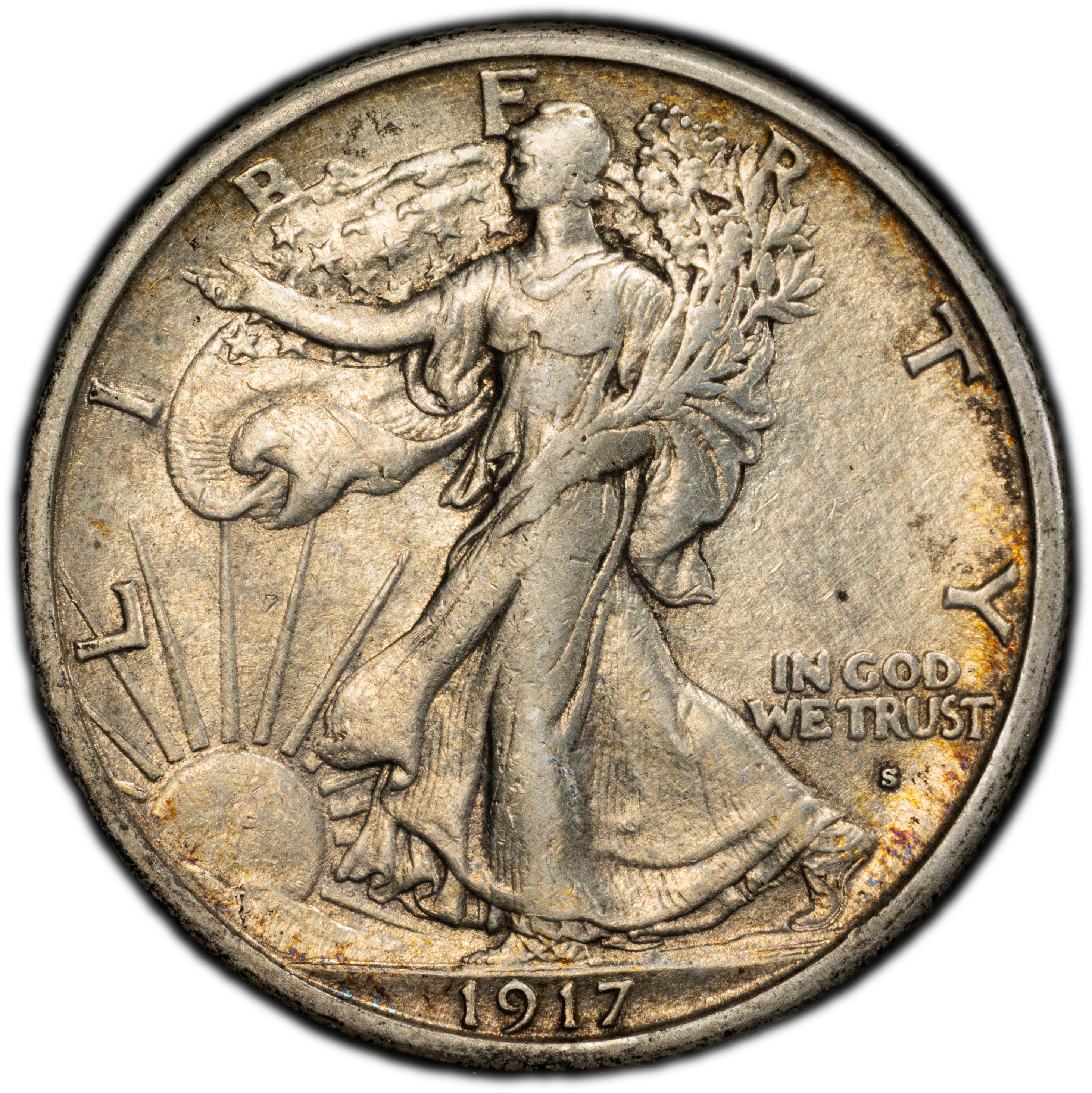 1917-S 50c Mintmark Obverse MS