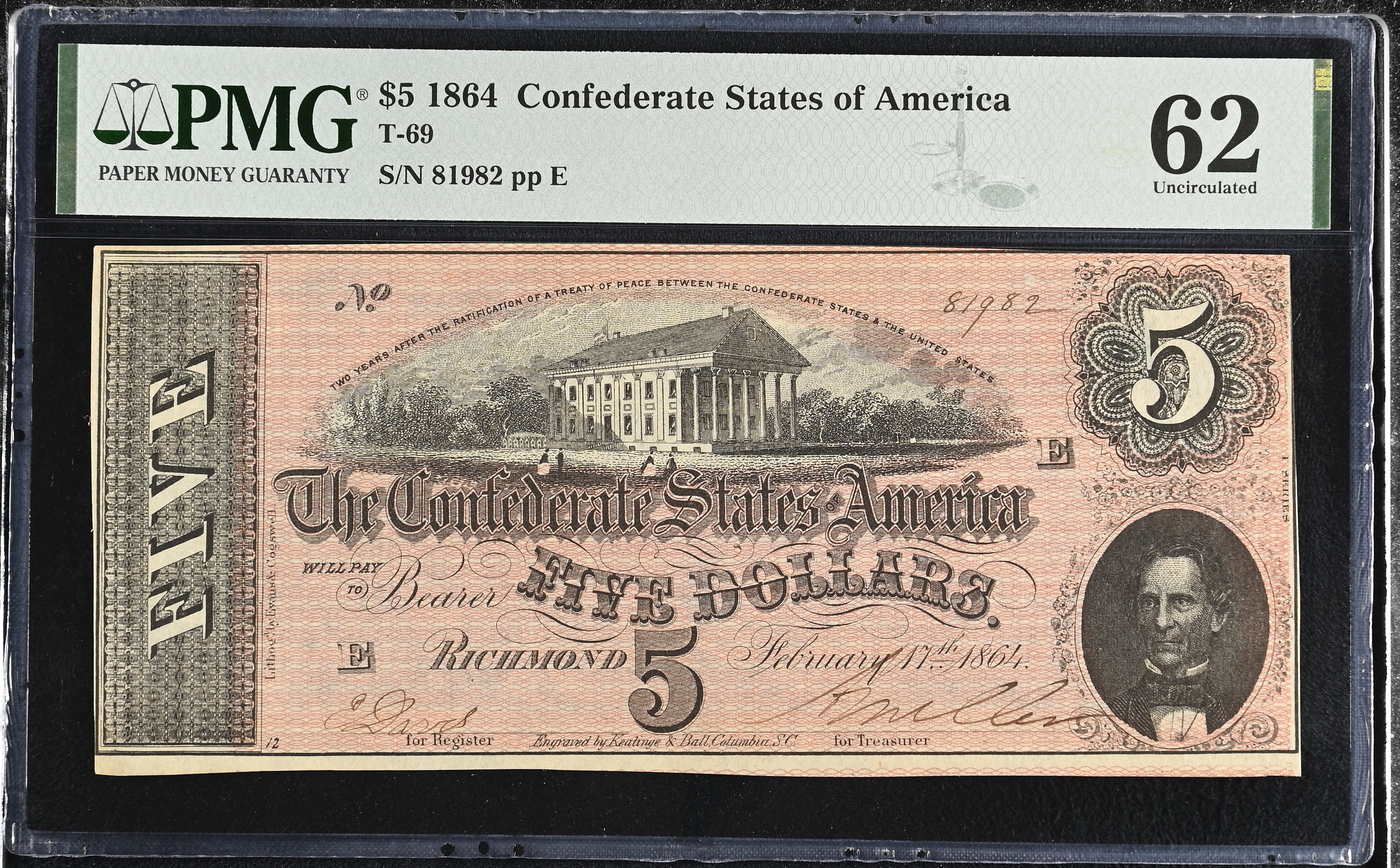 1902 $5 3rd Charter Period, 3rd Issue, Plain Back (Fr. 606)