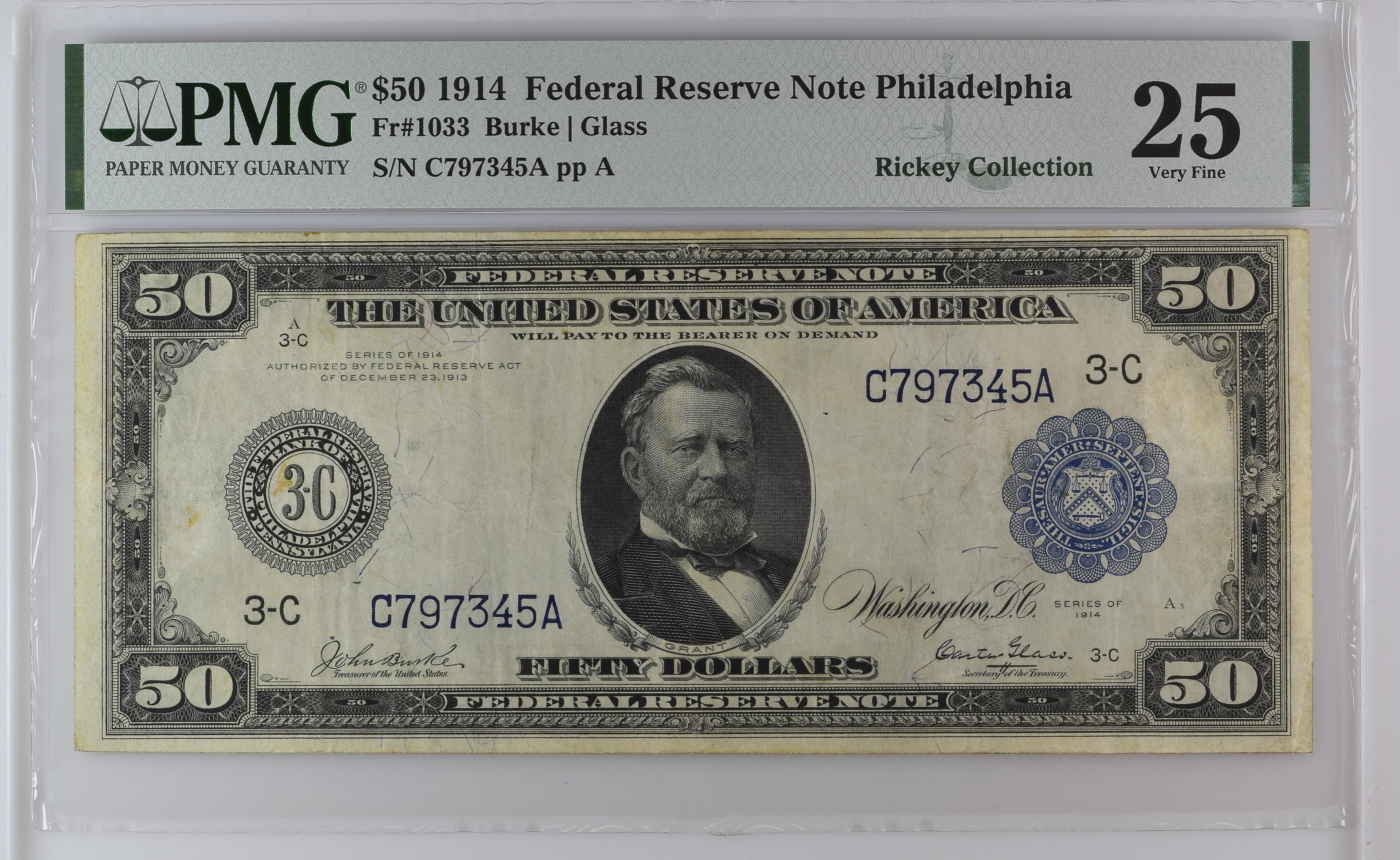 1902 $5 3rd Charter Period, 3rd Issue, Plain Back (Fr. 606)