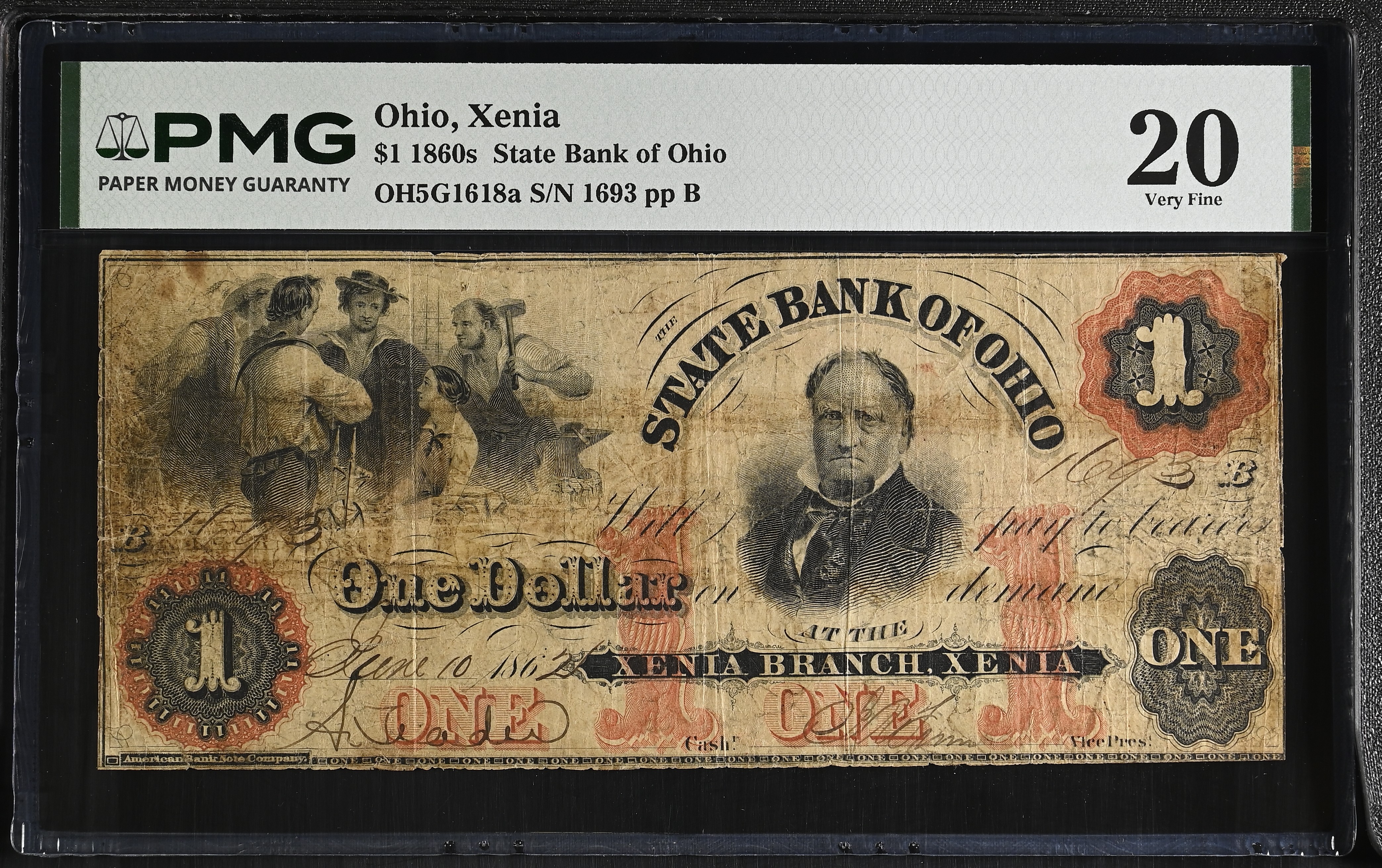 1902 $5 3rd Charter Period, 3rd Issue, Plain Back (Fr. 606)