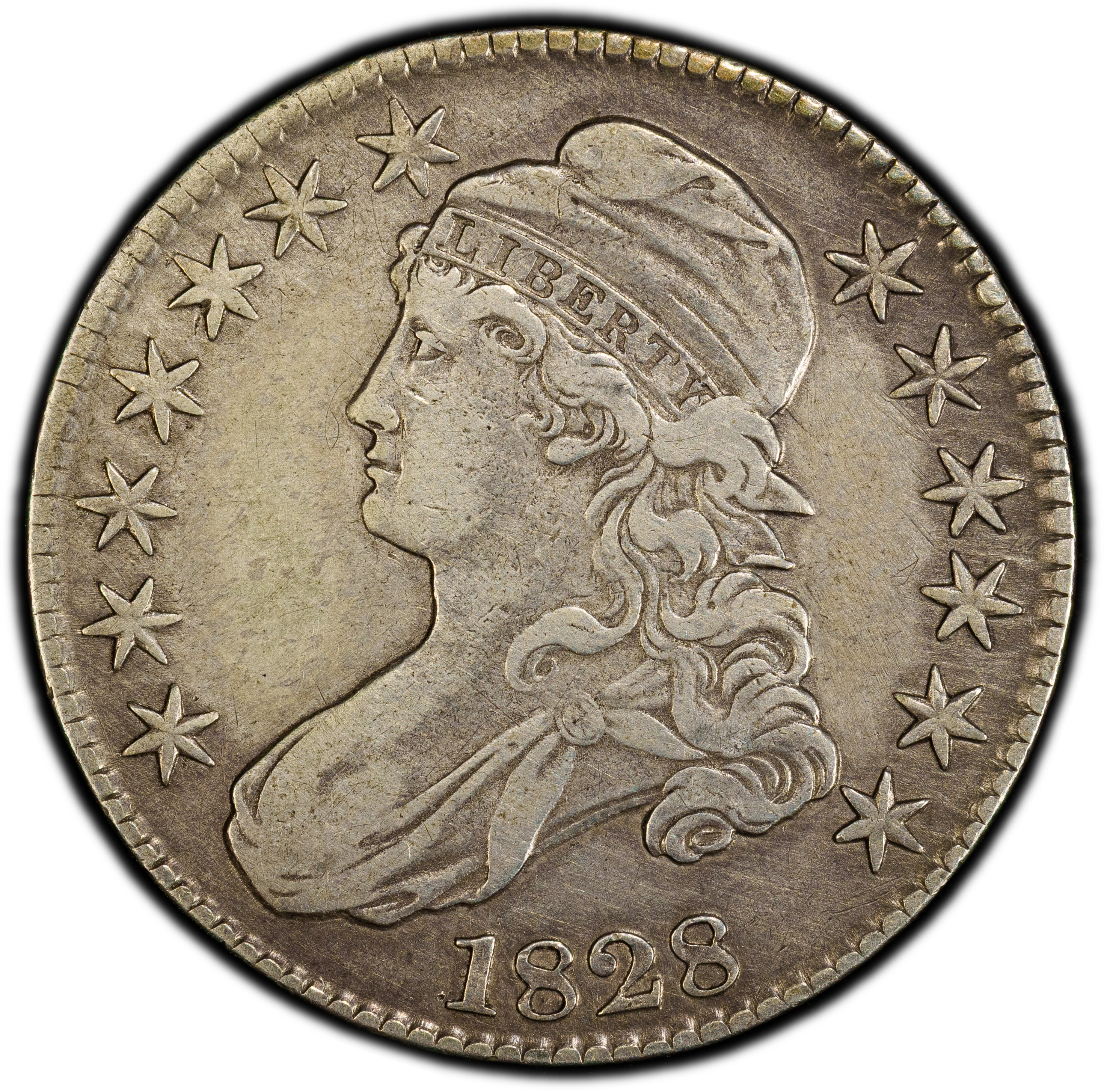 1828 50c Square Base 2, Small 8s, Small Letters MS thumbnail 2