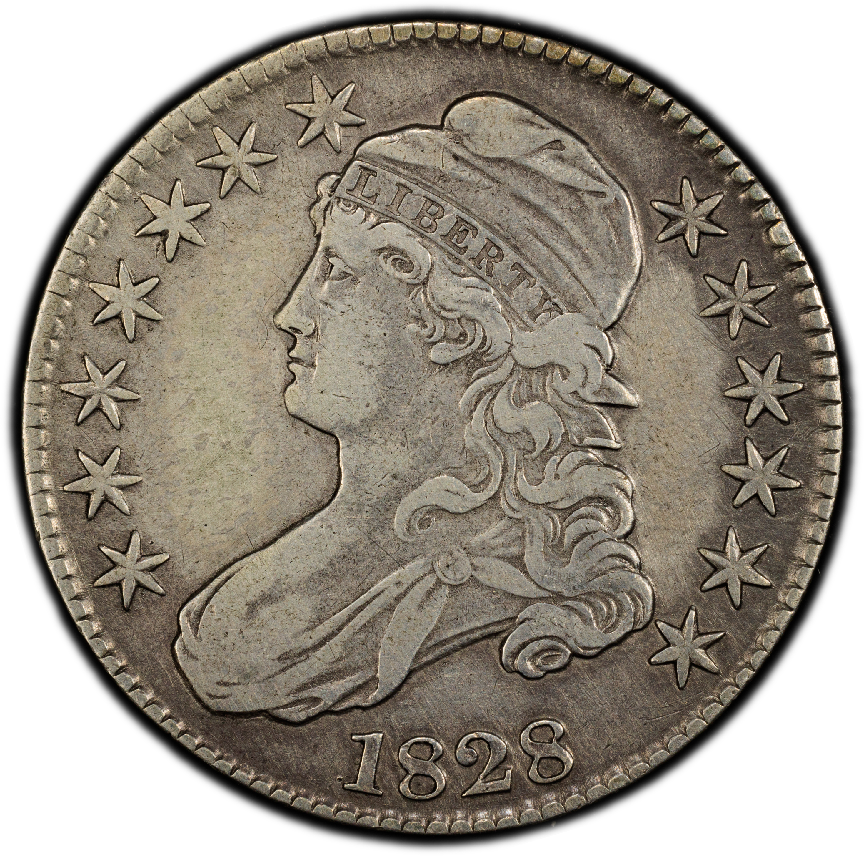 1828 50c Square Base 2, Small 8s, Small Letters MS thumbnail 3