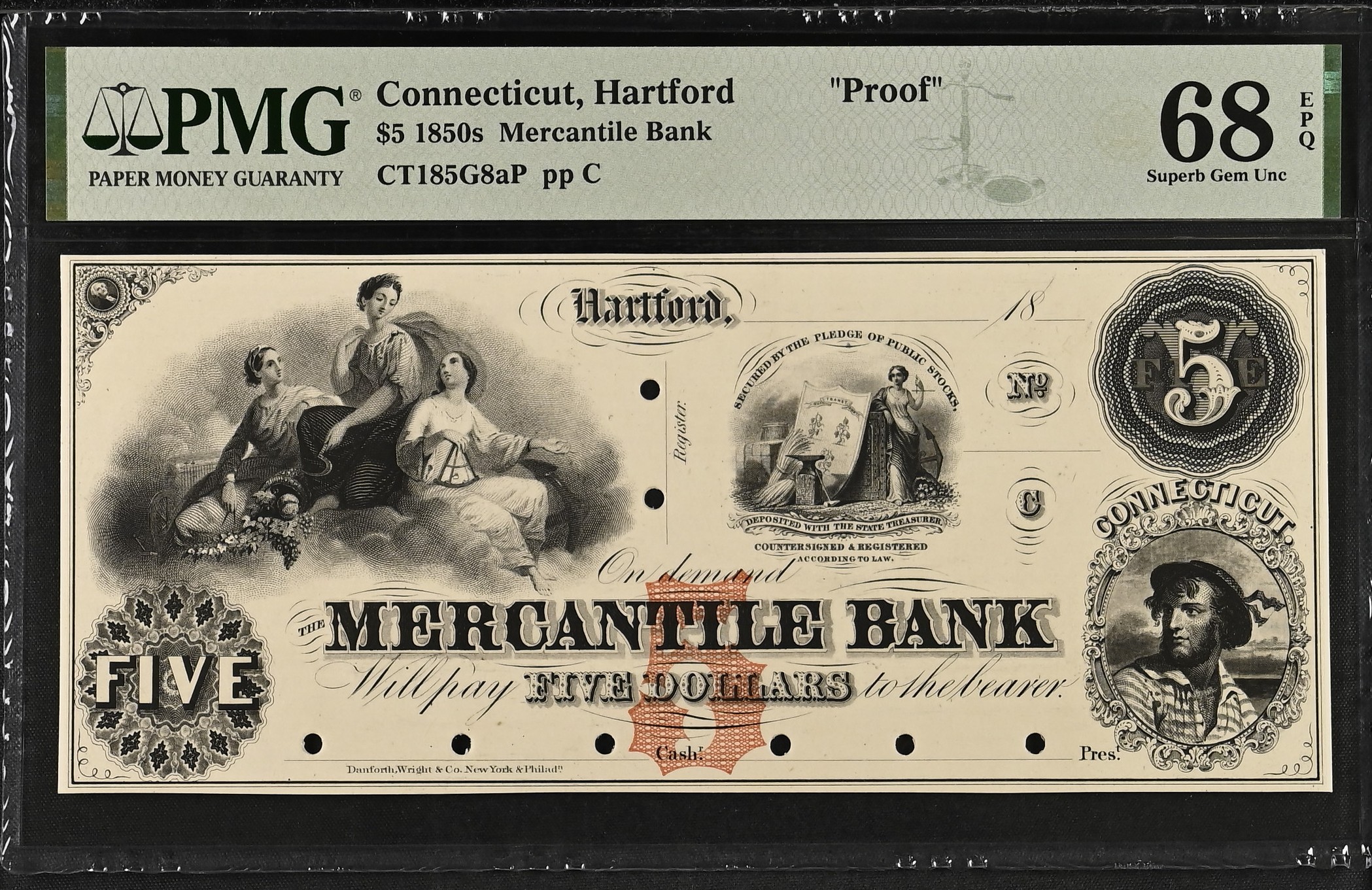 1902 $5 3rd Charter Period, 3rd Issue, Plain Back (Fr. 606)
