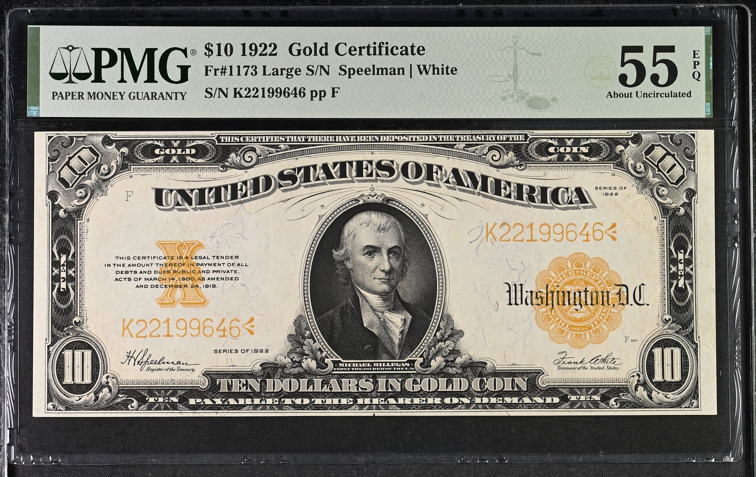 1902 $5 3rd Charter Period, 3rd Issue, Plain Back (Fr. 606)