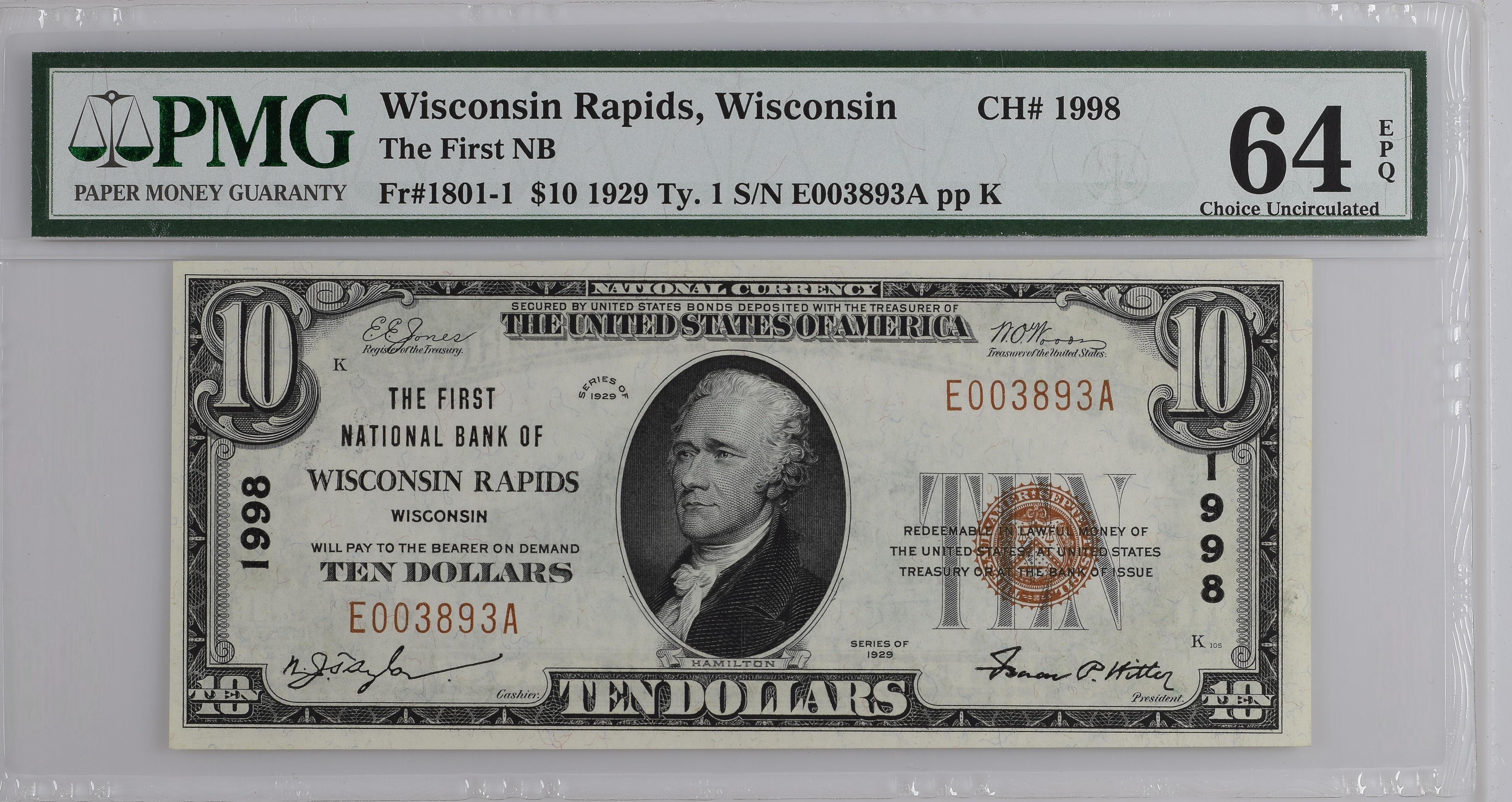 1902 $5 3rd Charter Period, 3rd Issue, Plain Back (Fr. 606)
