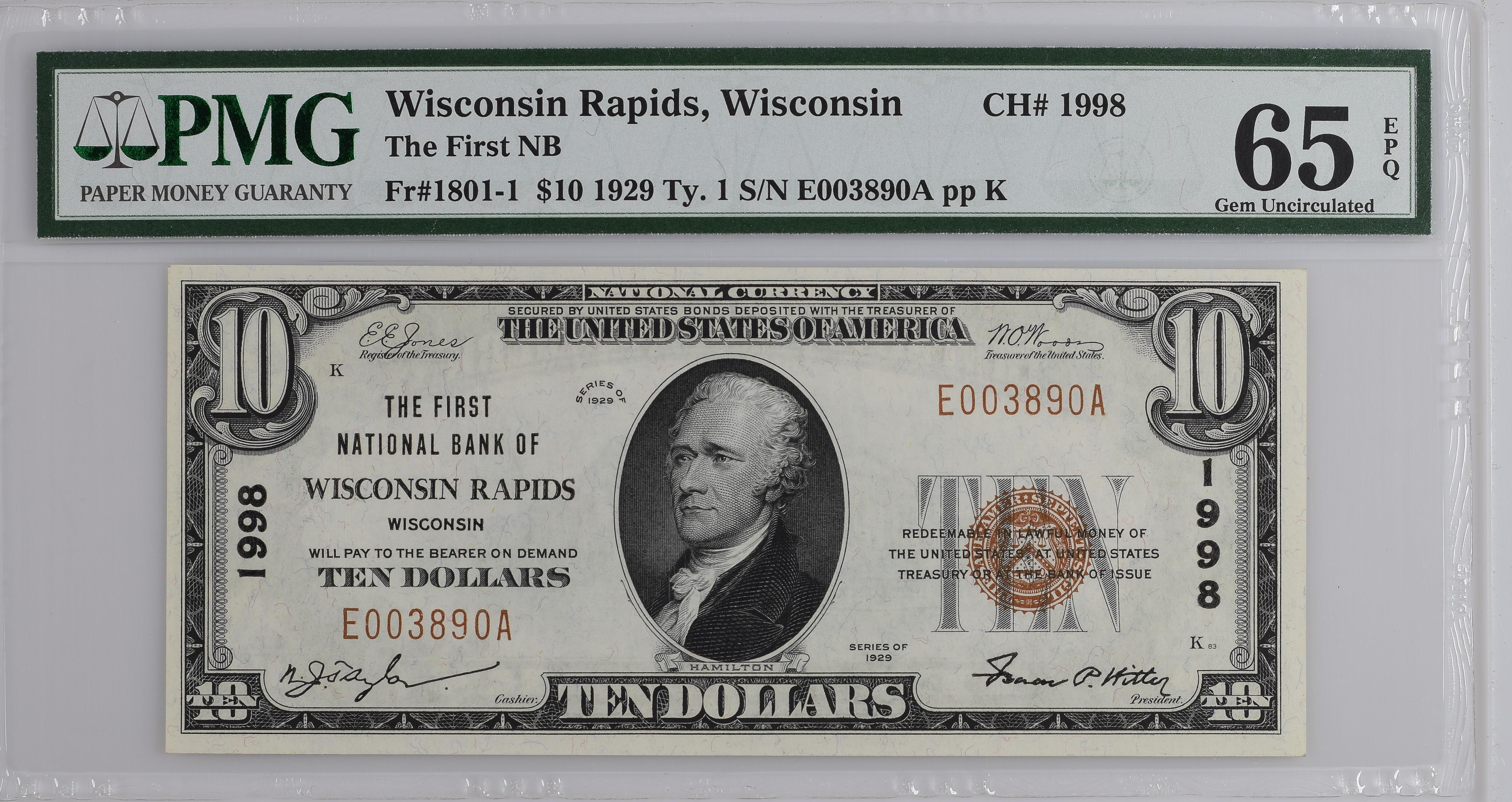 1902 $5 3rd Charter Period, 3rd Issue, Plain Back (Fr. 606)