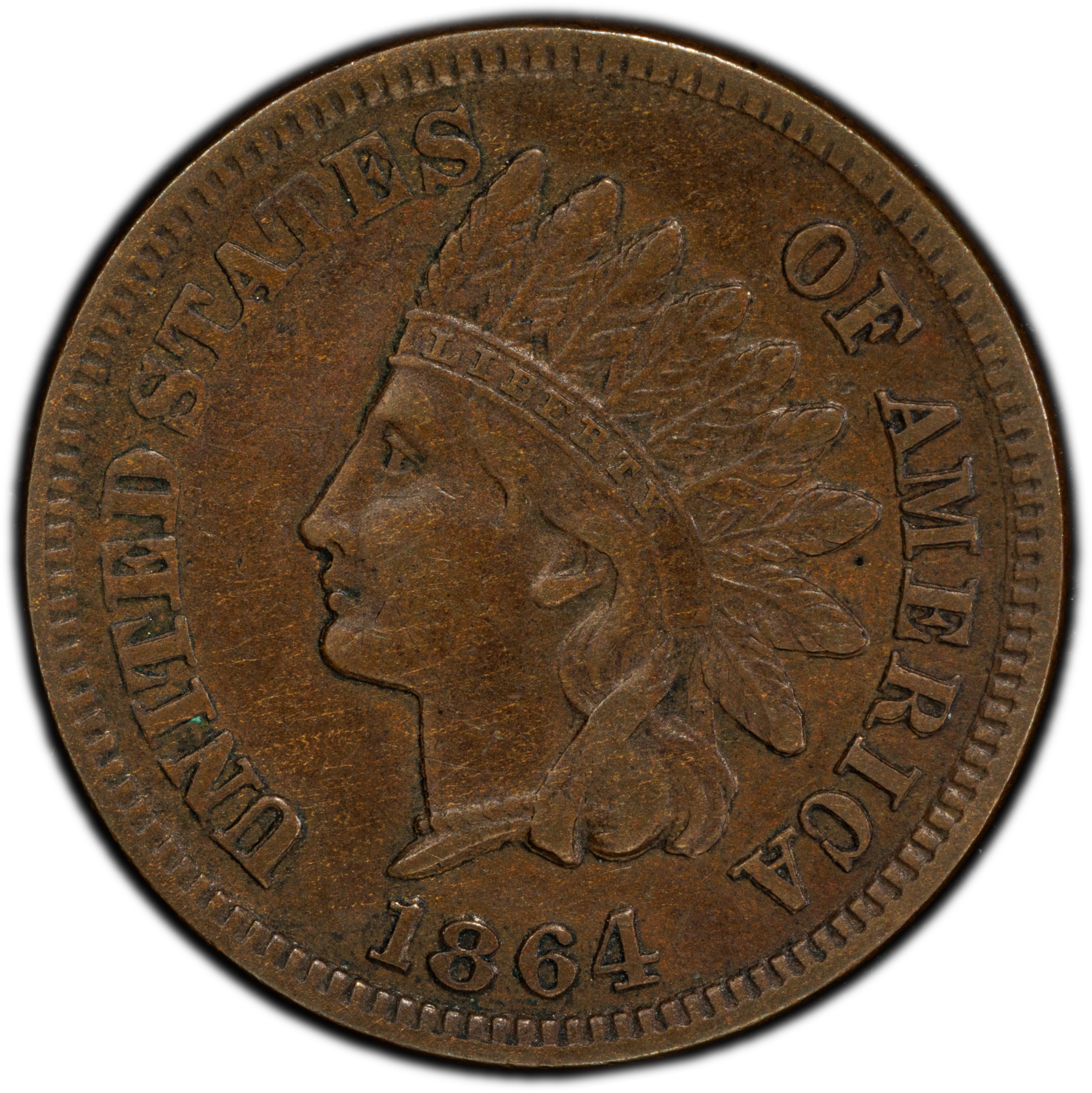 1864 1c L on Ribbon MS BN
