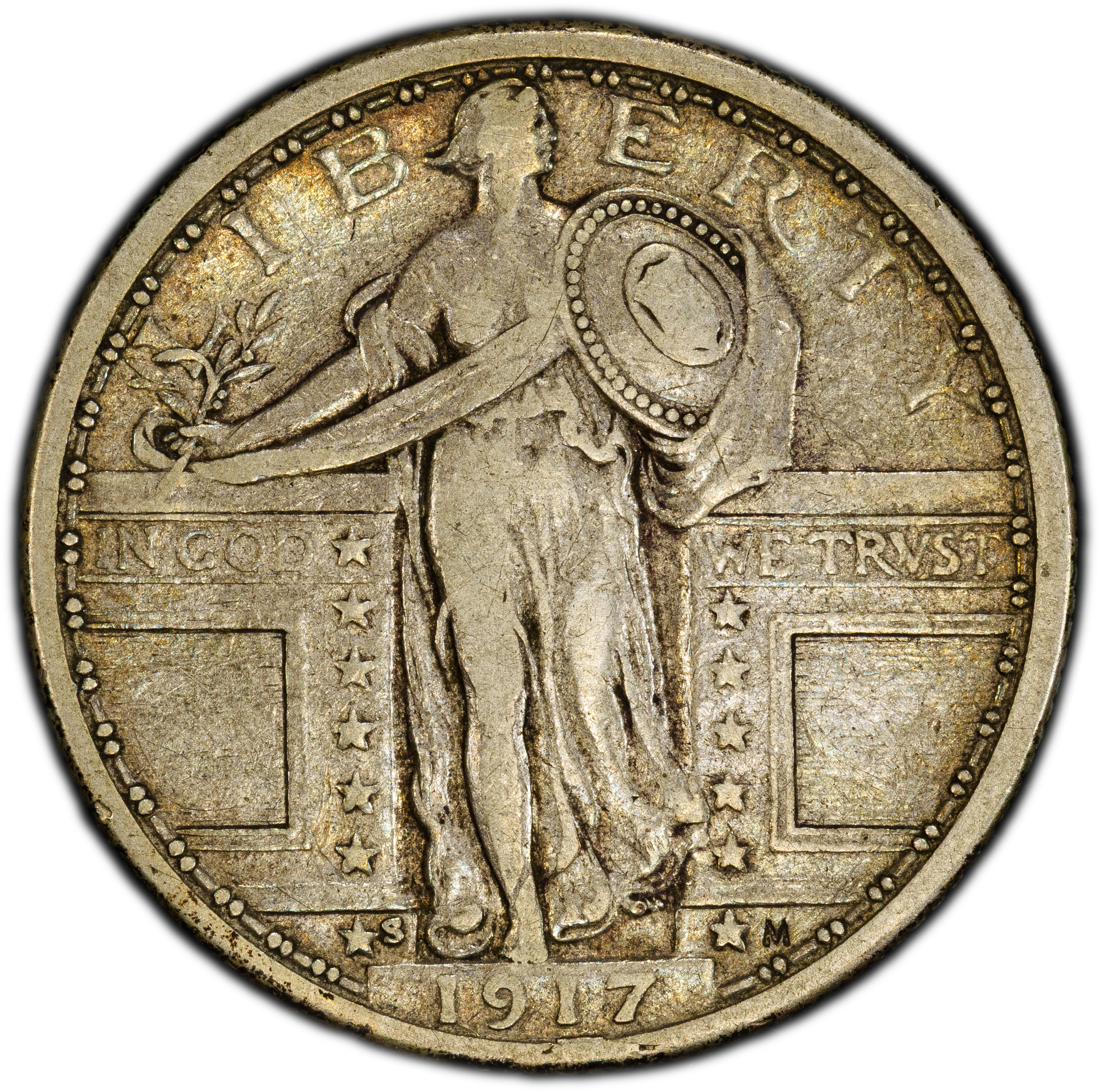 1917-S 25c Type 1 MS