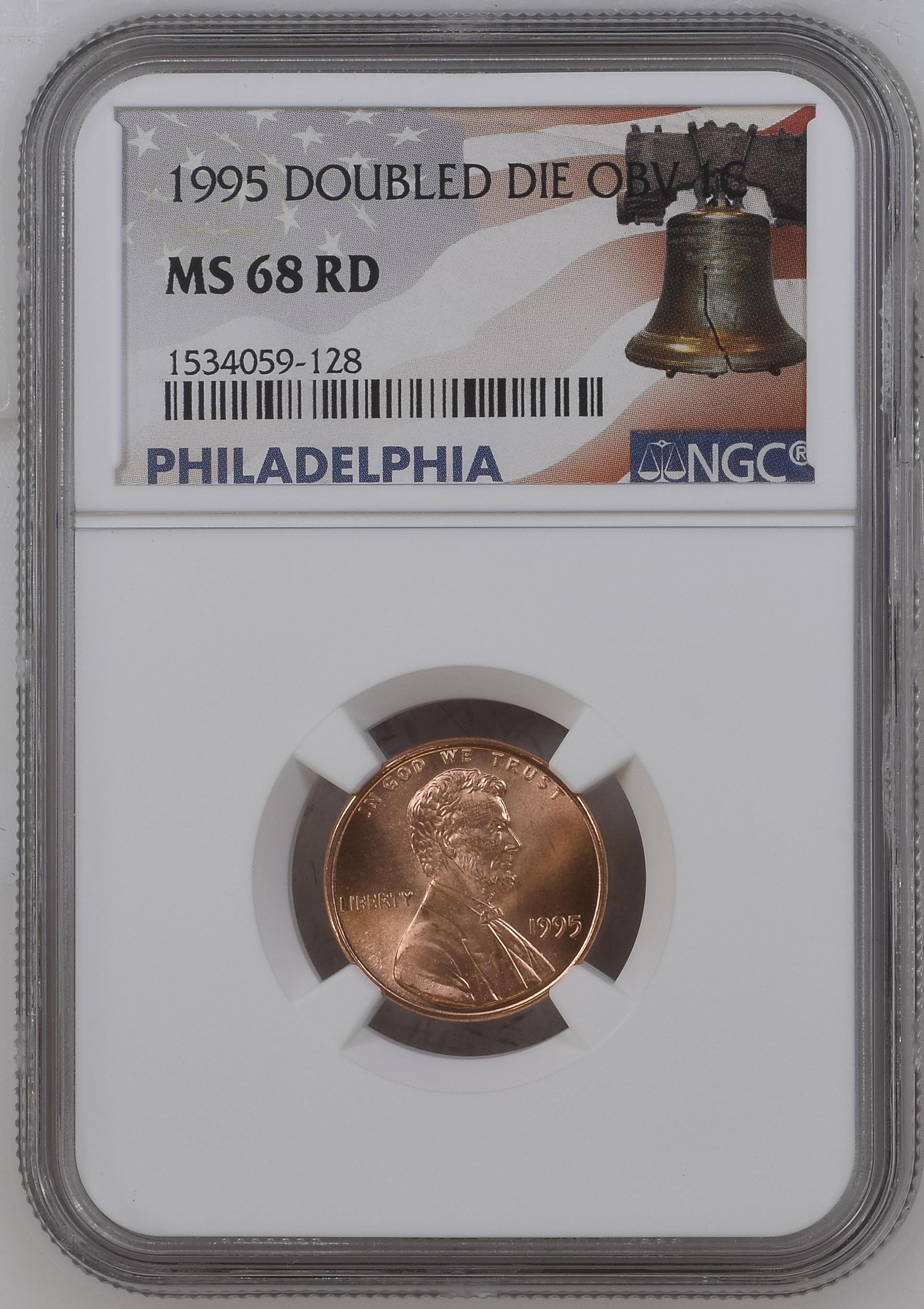 1995 1c Doubled Die Obverse MS RD