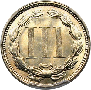 image for: 1873 3CN PCGS/CAC MS66+ (Open 3)
