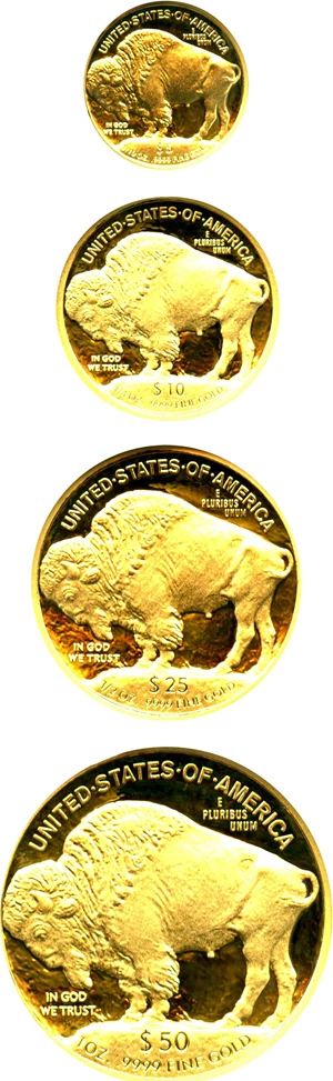 image for: 2008-W American Buffalo Set NGC Proof 70 UCAM (4 Coins: $5, $10, $25 & $50, Early Releases)