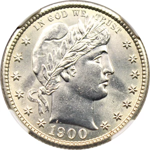 image for: 1900-S 25c NGC MS65