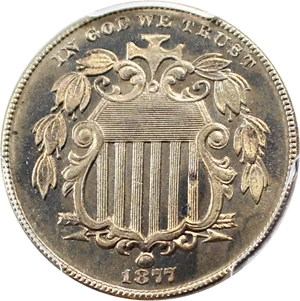image for: 1877 5c PCGS/CAC Proof 64