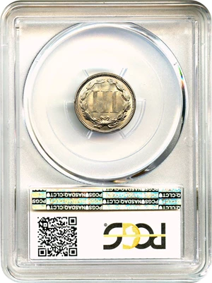 image for: 1873 3CN PCGS/CAC MS66+ (Open 3)