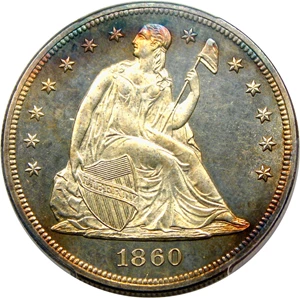 image for: 1860 $1 PCGS/CAC Proof 64