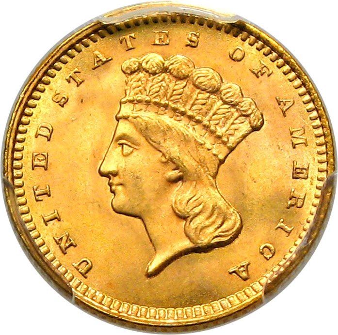 image for: 1859 G$1 PCGS MS66