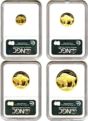 image for: 2008-W American Buffalo Set NGC Proof 70 UCAM (4 Coins: $5, $10, $25 & $50, Early Releases)