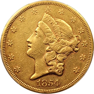 image for: 1854 $20 PCGS VF35 (Small Date)