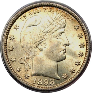 image for: 1898-S 25c PCGS/CAC MS65 (OGH Rattler Holder)