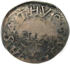 image for: 1652 Oak Tree Shilling PCGS VF20