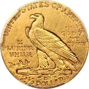 image for: 1911-D $2 1/2 PCGS Genuine AU Details (Strong D, Mount Removed)