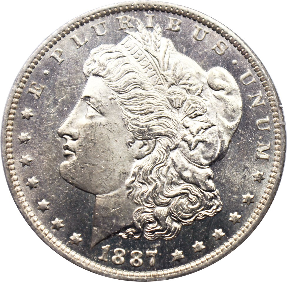 image for: 1887-O $1 PCGS/CAC MS64 DMPL (PCGS Rattler Holder)