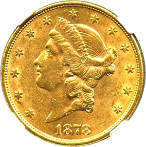image for: 1878-S $20 NGC AU58