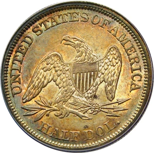 image for: 1842 50c PCGS/CAC MS64 (Small Date, Reverse of 1842)