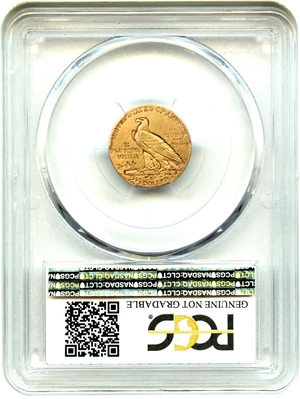 image for: 1911-D $2 1/2 PCGS Genuine AU Details (Strong D, Mount Removed)
