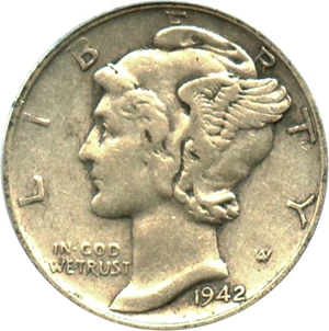 image for: 1942-S 10c PCGS XF40