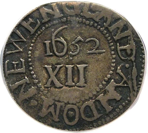 image for: 1652 Oak Tree Shilling PCGS VF20
