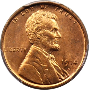 image for: 1914-S 1c PCGS MS64 RD