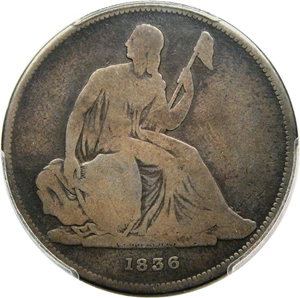 image for: 1836 Gobrecht $1 PCGS/CAC Proof 04 (Original, Coin Alignment)