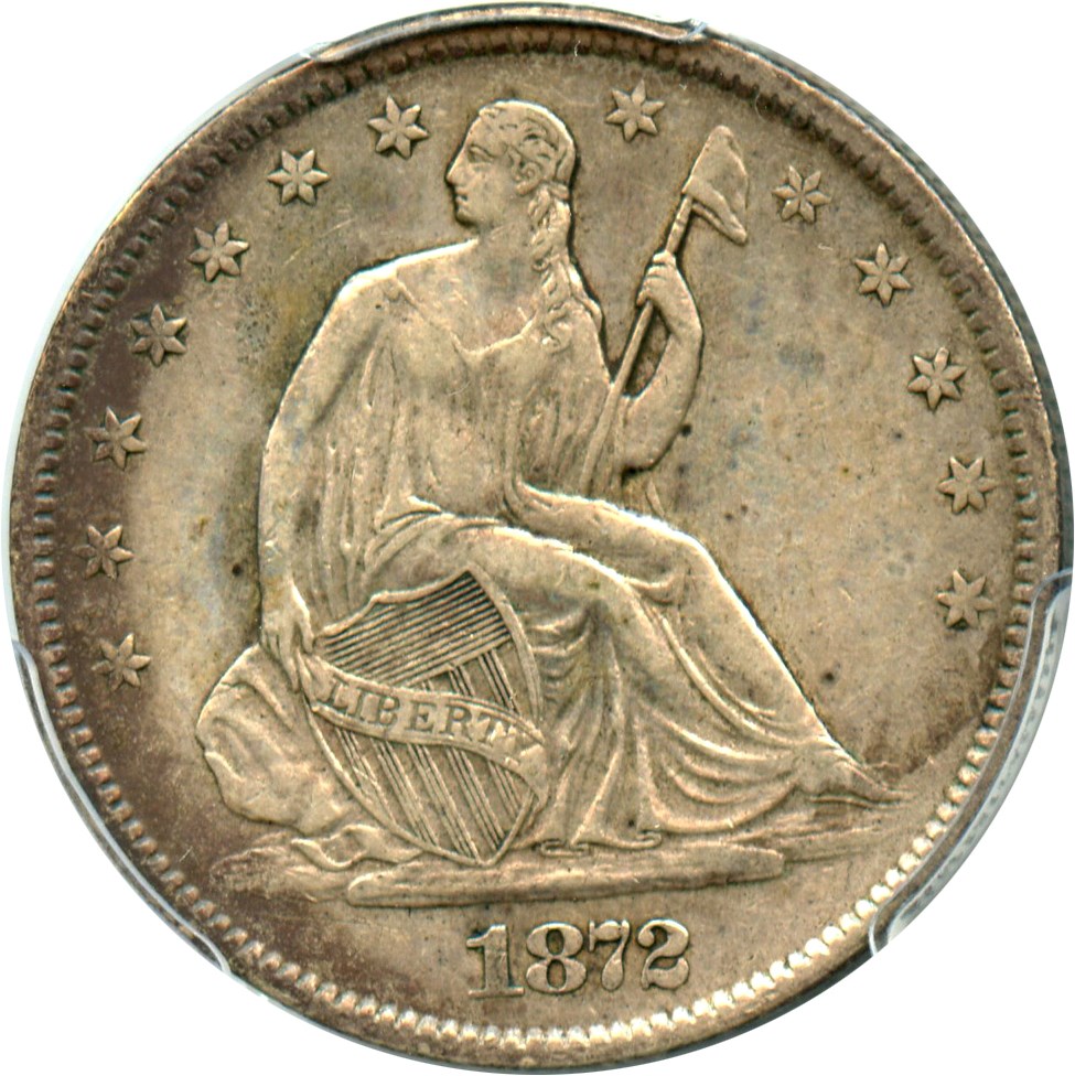 image for: 1872-S 50c PCGS AU50