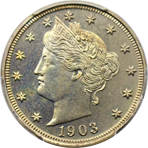 image for: 1903 5c PCGS/CAC Proof 65