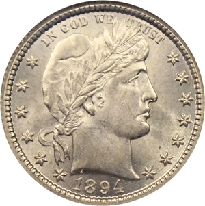 image for: 1894-O 25c NGC MS63