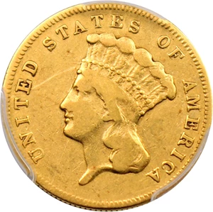 image for: 1869 $3 PCGS F15