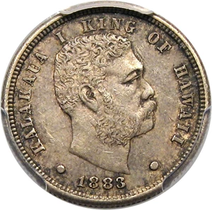 image for: 1883 10c Hawaii PCGS/CAC AU58