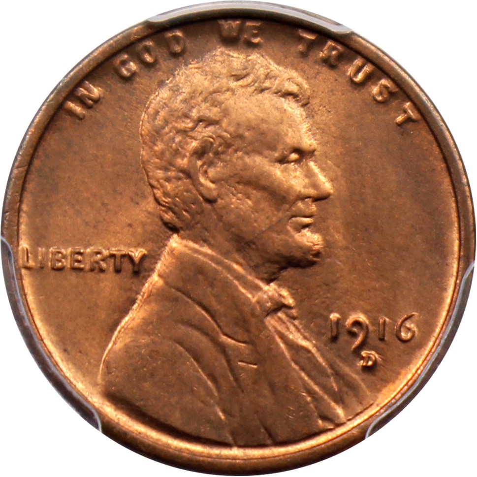 image for: 1916-D 1c PCGS MS65 RD