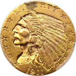 image for: 1911-D $2 1/2 PCGS Genuine AU Details (Strong D, Mount Removed)