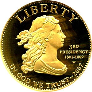 image for: 2007-W Jeffersons Liberty G$10 NGC Proof 70 UCAM (with Box and COA)
