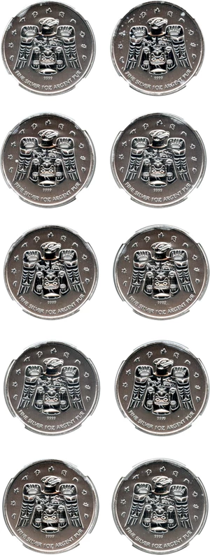 image for: Lot of (10) Canada 2009 $5 Vancouver 2010 Olympics NGC MS69