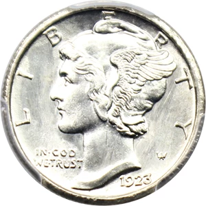 image for: 1923-S 10c PCGS MS66