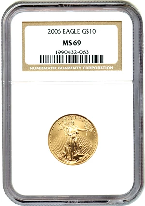 image for: 2006 Gold Eagle $10 NGC MS69