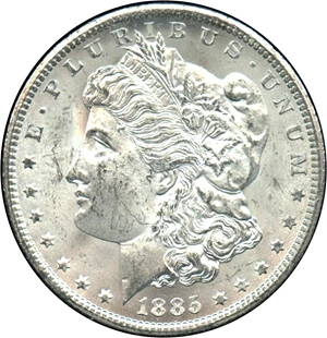 image for: 1885-CC $1 PCGS/GSA/CAC MS63