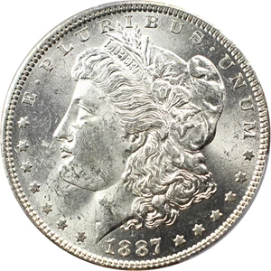 image for: 1887-O $1 PCGS MS63 (VAM-2, Double 1 Triple 7)