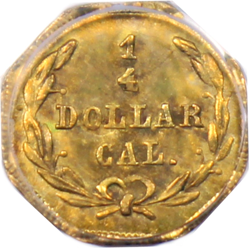image for: 1873 Cal. Gold 25c PCGS MS65 (BG-728)