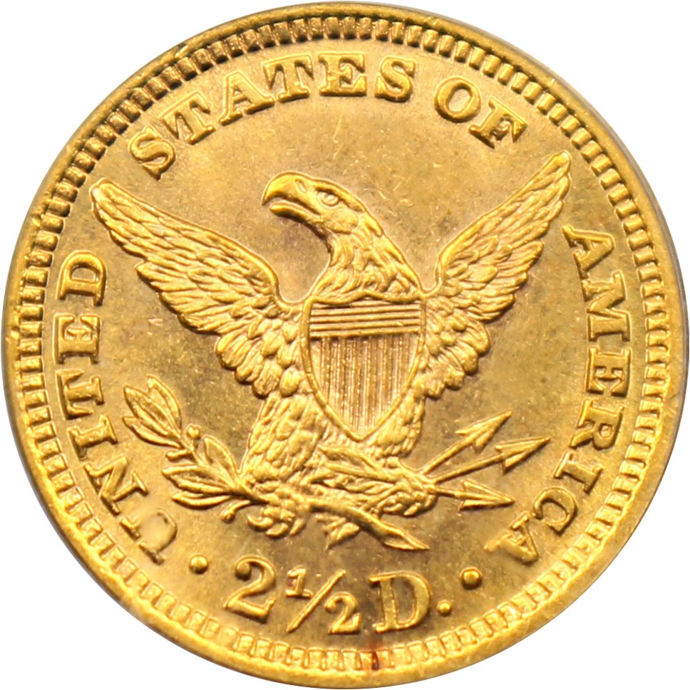 image for: 1892 $2 1/2 PCGS MS64