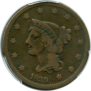 image for: 1839 1c PCGS F15 (Type of 1840)