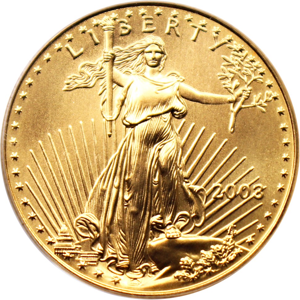 image for: 2003 Gold Eagle $25 PCGS MS69